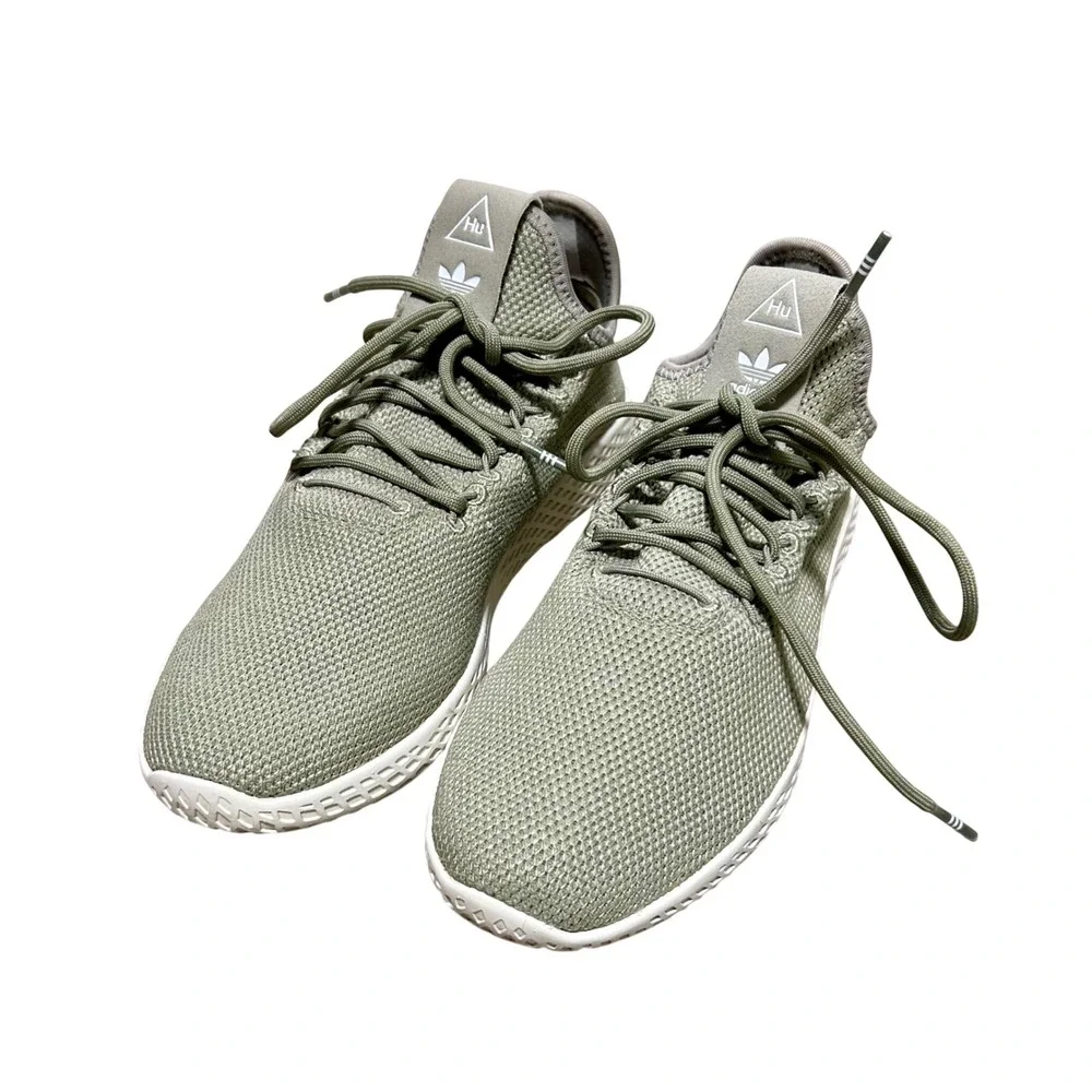 Adidas Pharrell Williams Tennis Hu Olive Green Mens 6.5 CQ2298 Sneakers